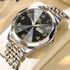 Top Brand Original Luxury New OLEVS Quartz Watch Stainless Steel Watch Waterproof Luminous Moon Phase Men's Watch