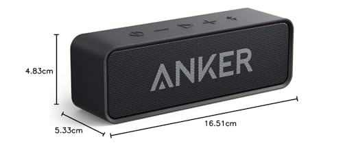 Upgraded, Anker Soundcore Bluetooth Speaker with IPX5 Waterproof, Stereo Sound, 24H Playtime, Portable Wireless Speaker for iPhone, Samsung and More