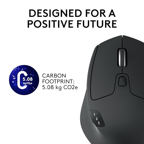Logitech M720 Triathlon Multi-Device Wireless Mouse, Bluetooth, USB Unifying Receiver, 1000 DPI, 6 Programmable Buttons, 2-Year Battery, Compatible with Laptop, PC, Mac, iPadOS - Black