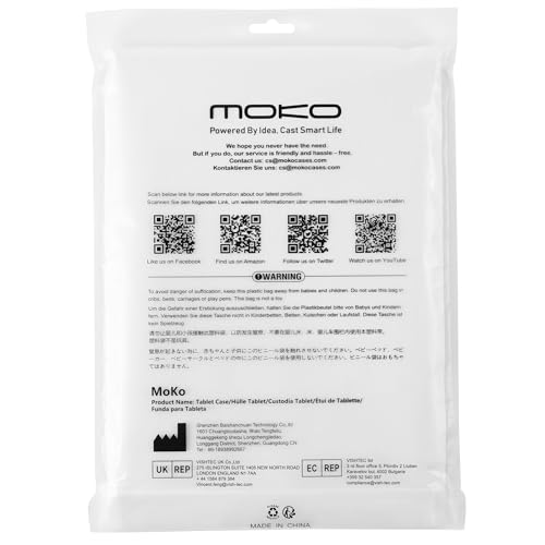 MoKo Case for 6.8" Kindle Paperwhite (11th Generation-2021) and Kindle Paperwhite Signature Edition, Light Shell Cover with Auto Wake/Sleep for Kindle Paperwhite 2021 E-Reader, Black & White Magnolia