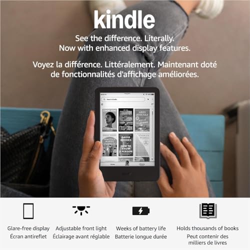Amazon Kindle 16 GB (newest model) - Lightest and most compact Kindle, now with faster page turns, for an enhanced reading experience - Black