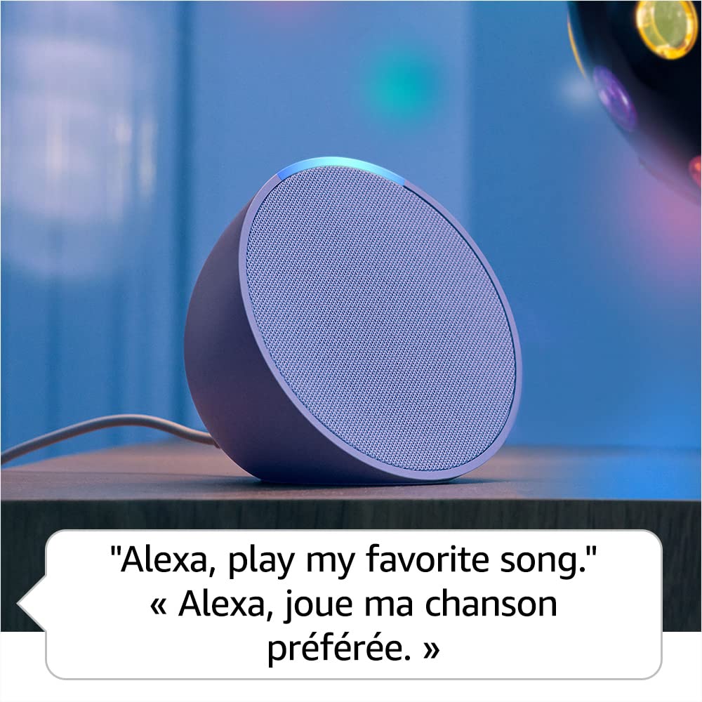 Amazon Echo Pop (newest model), Our smallest Alexa speaker, Fits in any room, Glacier White