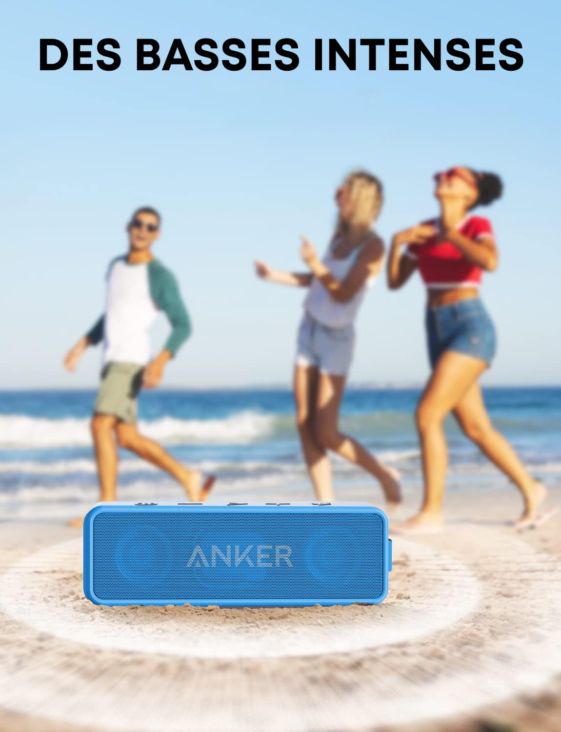 [Upgraded] Anker Soundcore 2 Portable Bluetooth Speaker with 12W Stereo Sound, Bluetooth 5, BassUp, IPX7 Waterproof, 24-Hour Playtime, Wireless Stereo Pairing, Speaker (Renewed)