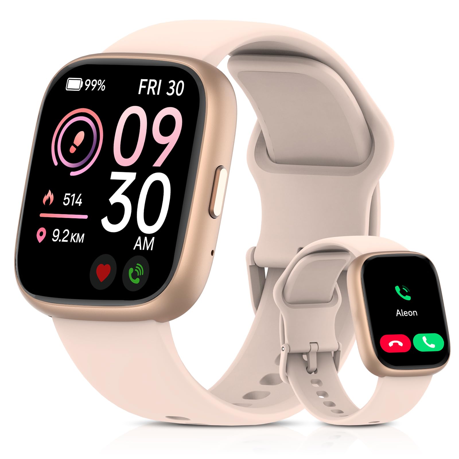 Smart Watch for Men Women, Bluetooth Calling, 1.83" HD Touch Screen Fitness Tracker, 100+ Sports Modes,Heart Rate Sleep Monitor， DIY Dial, IP68 Waterproof, Compatible with Android & iOS
