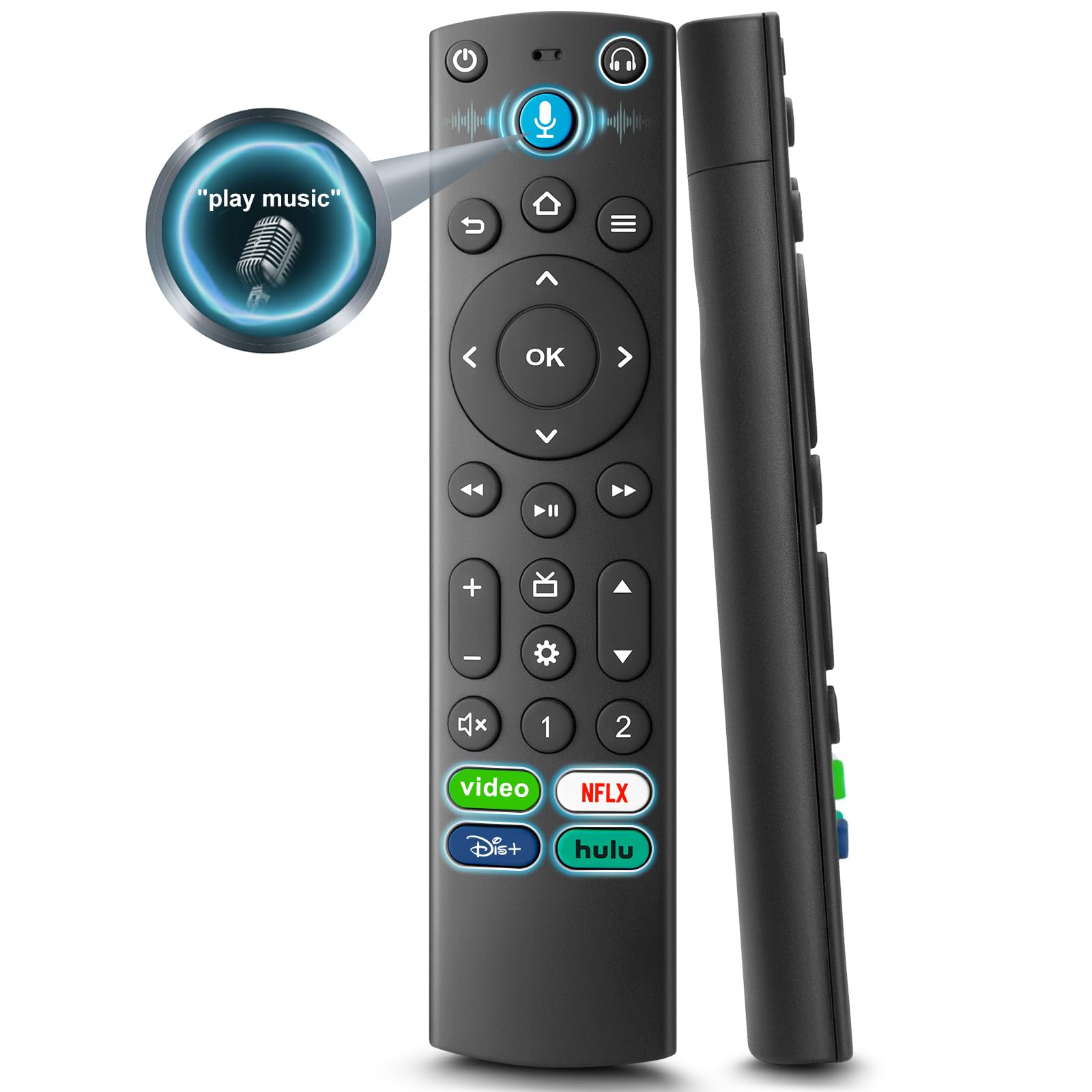 Voice Remote Control for Stick TVs Cube Smart 4K Olde Pro/Streaming Devices Replacement Remote with 1st 2nd 3rd 4th Gen Generation