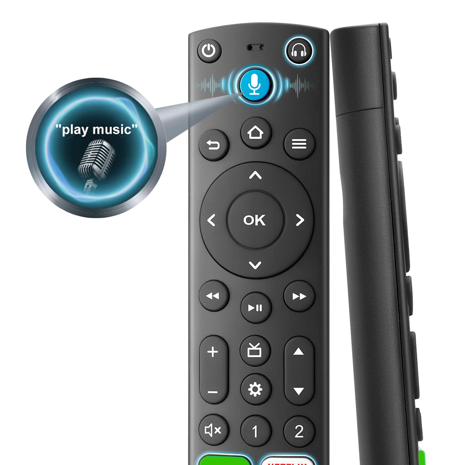 Voice Remote Control for Stick TVs Cube Smart 4K Olde Pro/Streaming Devices Replacement Remote with 1st 2nd 3rd 4th Gen Generation