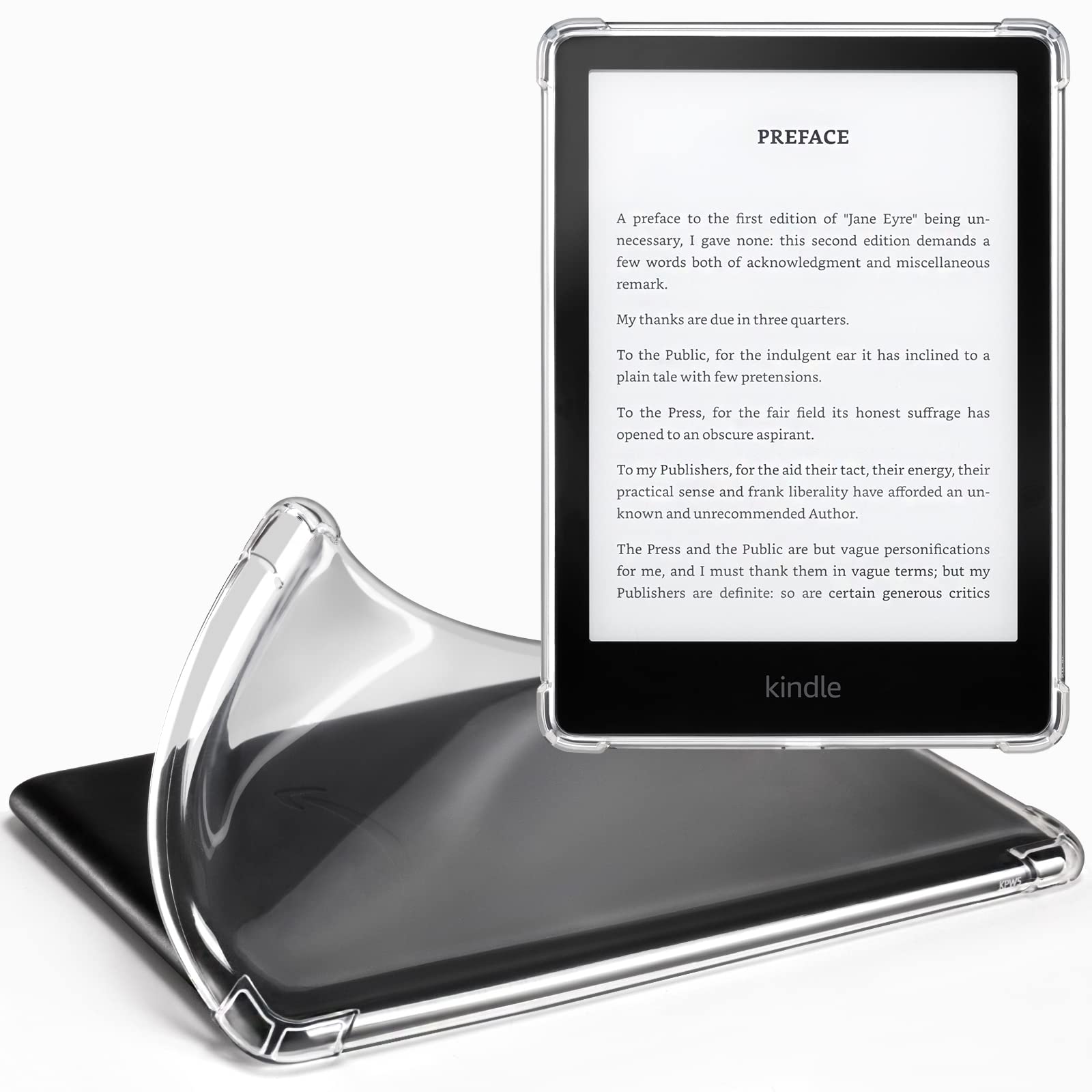 CoBak Clear Case for Kindle Paperwhite 11th Gen 2021 & Signature Edition(6.8") - Lightweight, Scratch-Proof Silicone Back Cover, Clear