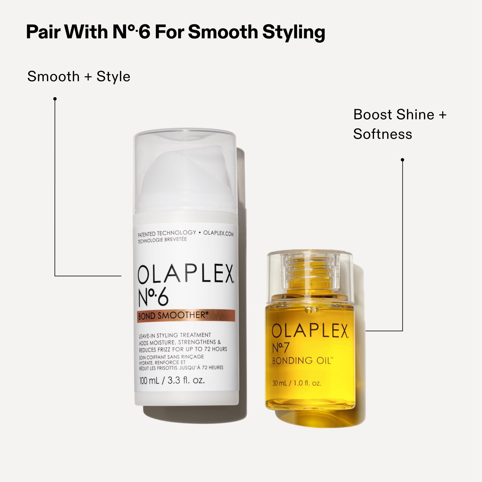 Olaplex No. 7 Bonding Oil, Concentrated High Shine Oil, Heat Protectant, Visibly Smooths & Softens Hair, Added Color Vibrancy, Up to 72 Hour Frizz Control, For All Hair Types, 30ml