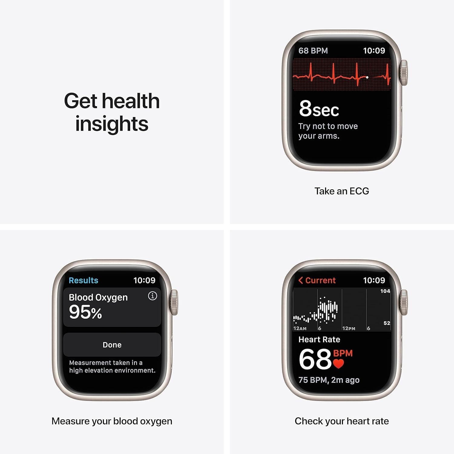 Apple Watch Series 7 41mm (GPS) Aluminum Starlight with Starlight Sport Band