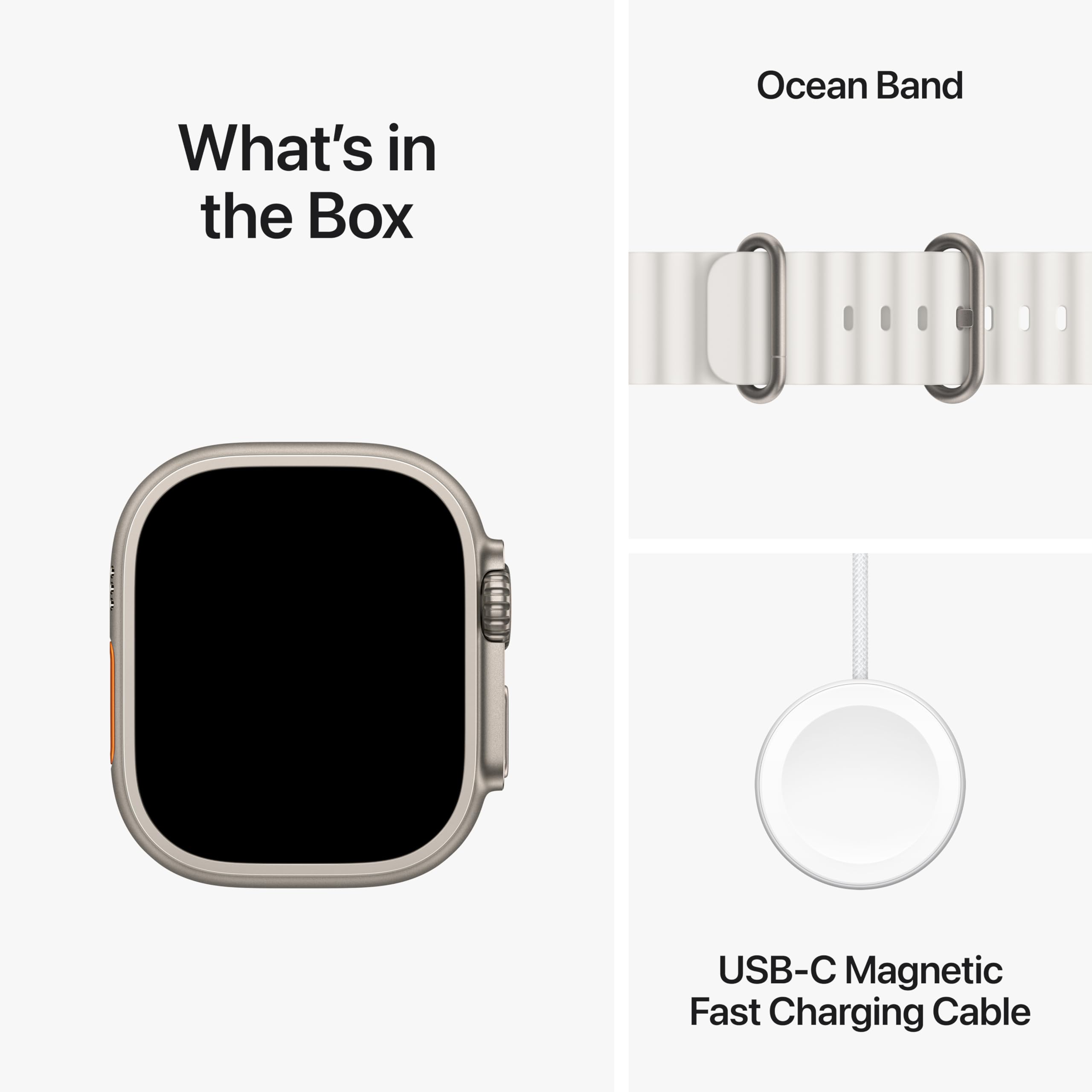 Apple Watch Ultra 2 [GPS + Cellular, 49mm] - Titanium Case With White Ocean Band, One Size (Renewed)