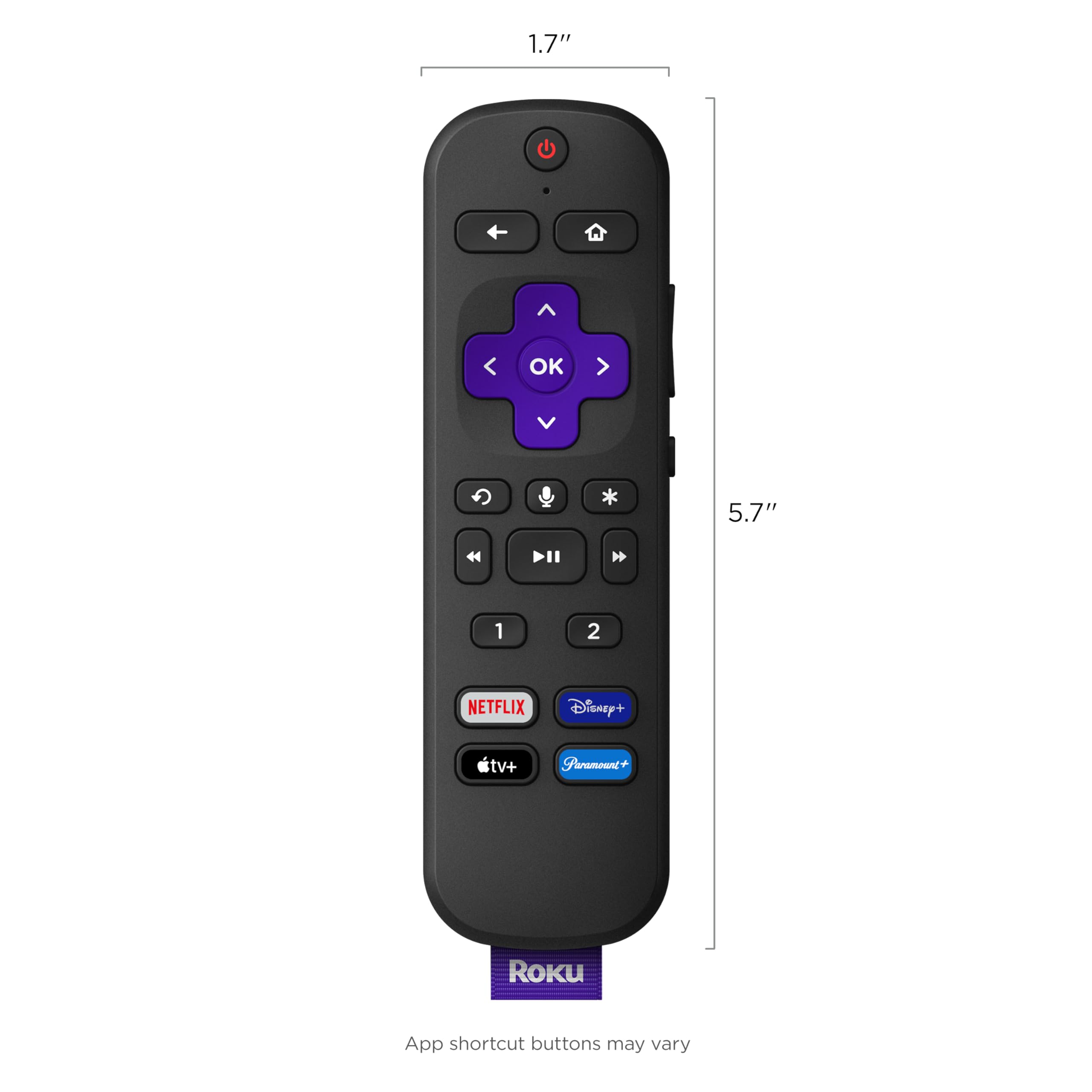 Roku Voice Remote Pro | Rechargeable Voice Remote with TV Controls, Lost Remote Finder, Private Listening, Hands-Free Voice Controls & Personal Shortcut Buttons for Roku Players Roku TV, & Roku Audio