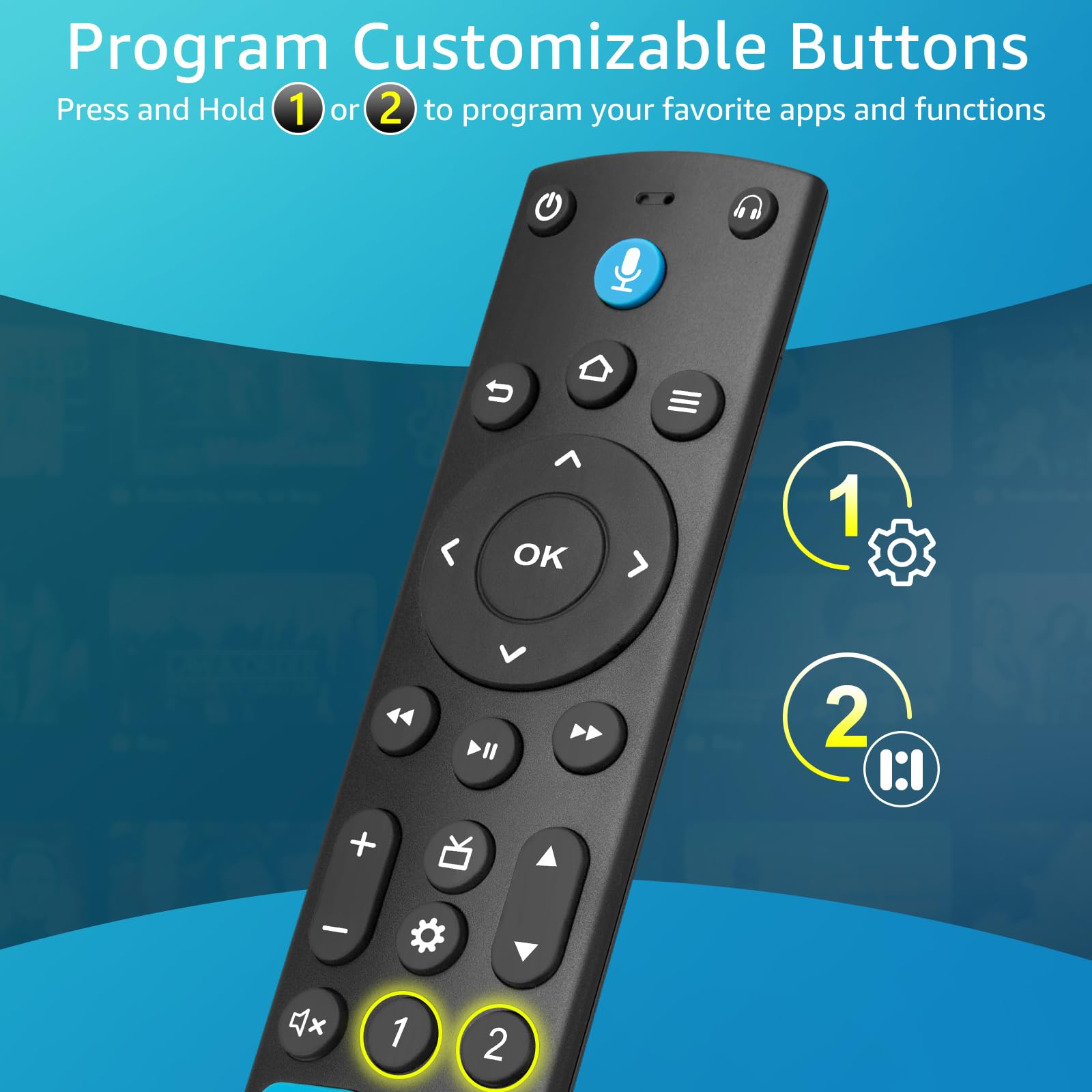 Voice Remote Control for Stick TVs Cube Smart 4K Olde Pro/Streaming Devices Replacement Remote with 1st 2nd 3rd 4th Gen Generation