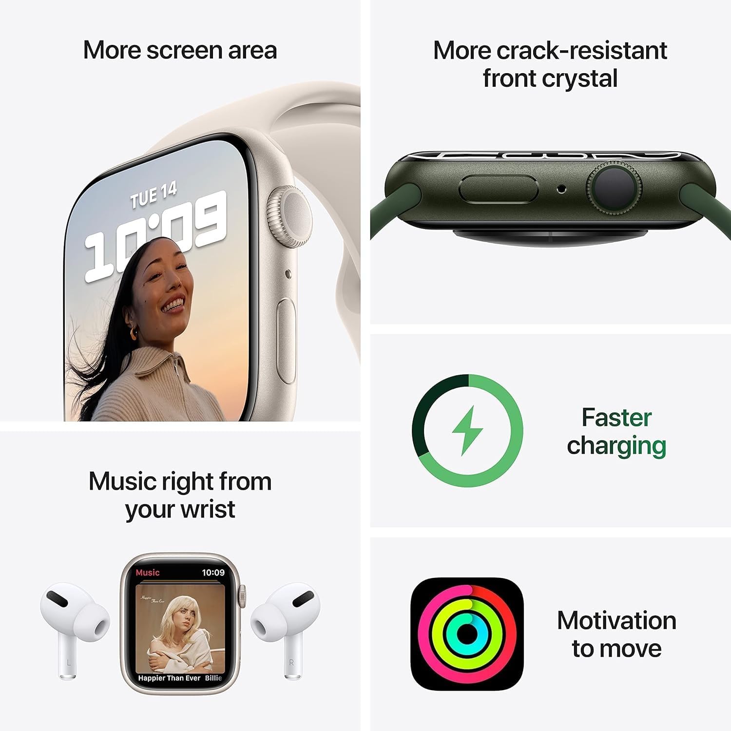Apple Watch Series 7 41mm (GPS) Aluminum Starlight with Starlight Sport Band