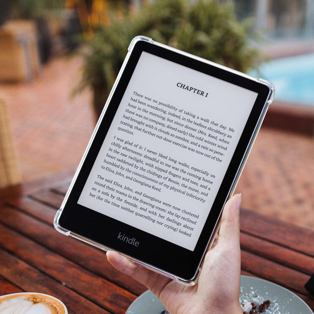 CoBak Clear Case for Kindle Paperwhite 11th Gen 2021 & Signature Edition(6.8") - Lightweight, Scratch-Proof Silicone Back Cover, Clear