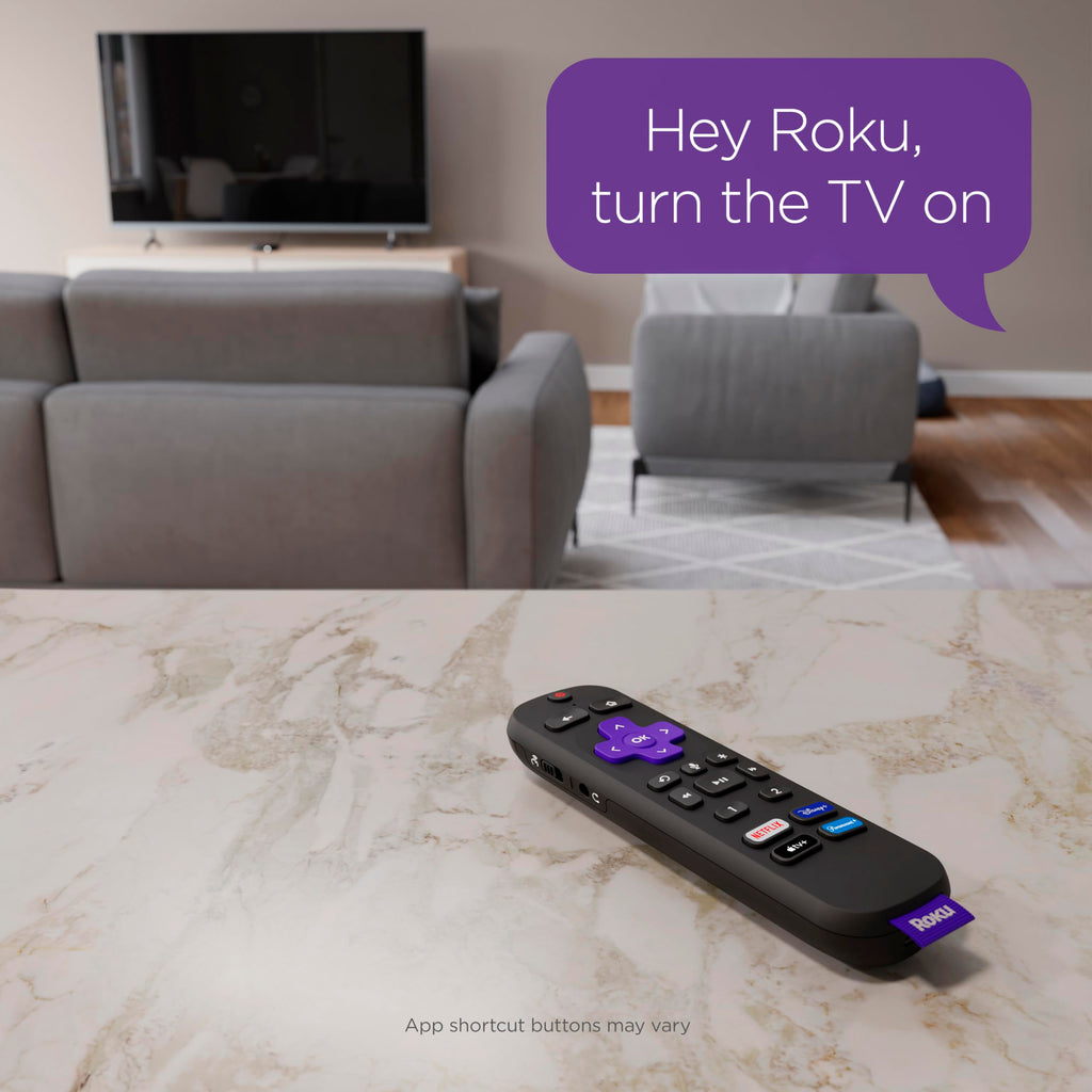 Roku Voice Remote Pro | Rechargeable Voice Remote with TV Controls, Lost Remote Finder, Private Listening, Hands-Free Voice Controls & Personal Shortcut Buttons for Roku Players Roku TV, & Roku Audio