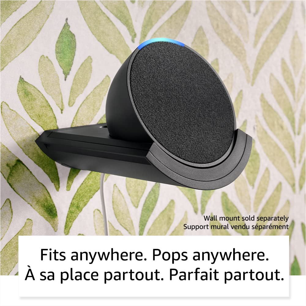 Amazon Echo Pop (newest model), Our smallest Alexa speaker, Fits in any room, Glacier White