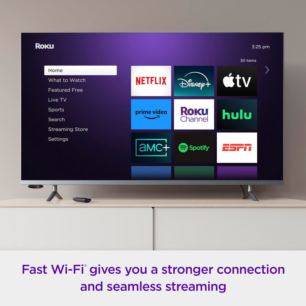 Roku Express 4K+ | Streaming Player HD/4K/HDR with Roku Voice Remote with TV Controls, Includes Premium HDMI Cable
