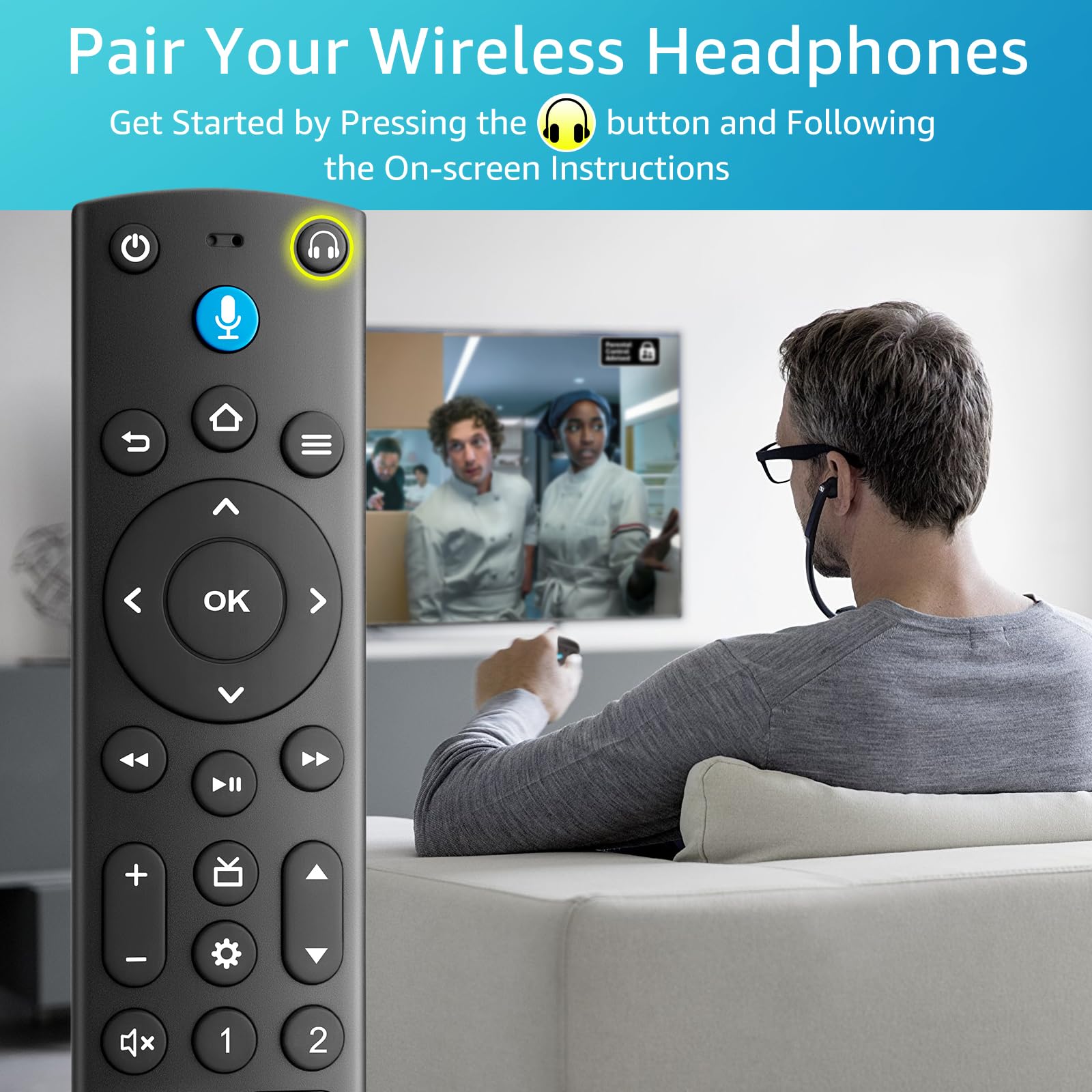 Voice Remote Control for Stick TVs Cube Smart 4K Olde Pro/Streaming Devices Replacement Remote with 1st 2nd 3rd 4th Gen Generation