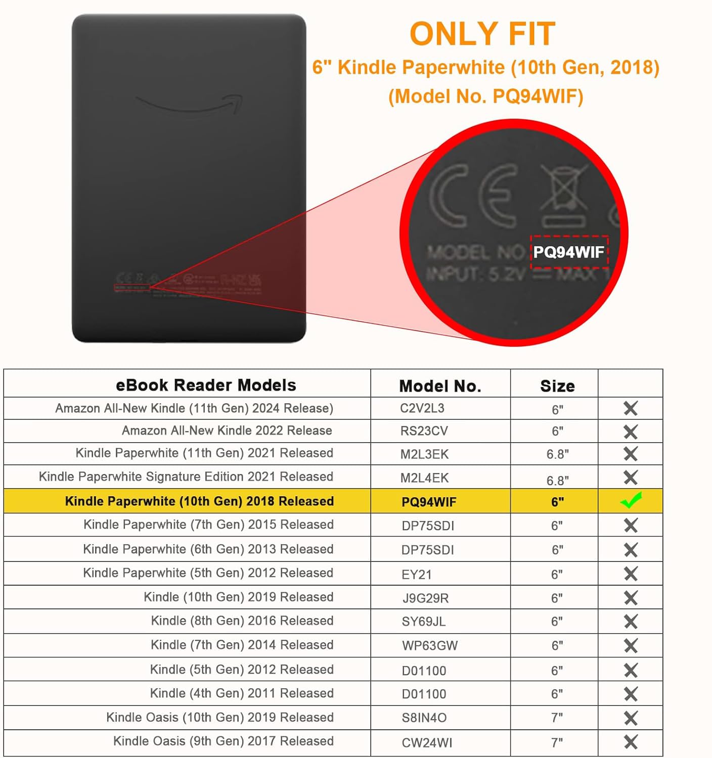 Fintie Slimshell Case for Kindle Paperwhite (10th Generation only, 2018 Release) - Premium Lightweight PU Leather Cover with Auto Sleep/Wake for Amazon Kindle Paperwhite E-Reader 10th Gen (Black)
