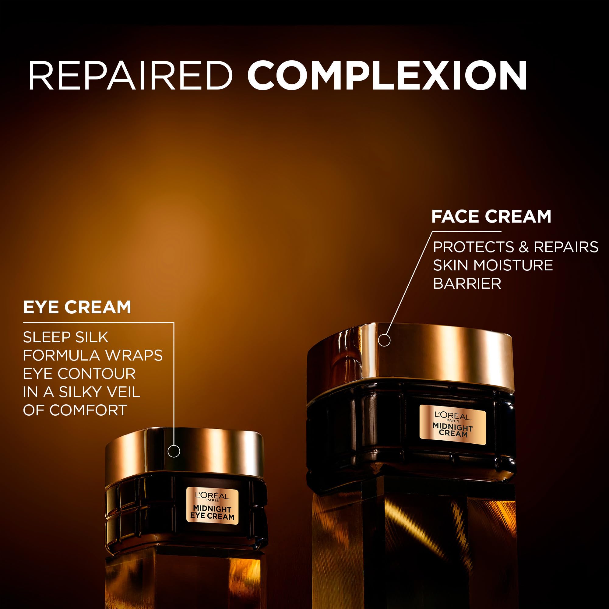 L'Oréal Paris Age Perfect Cell Renewal Midnight Moisturizer Set, Face & Eye Cream with Antioxidant Recovery Complex & Vitamin E to Protect Moisture Barrier & Reduce Look of Wrinkles, For All Skin