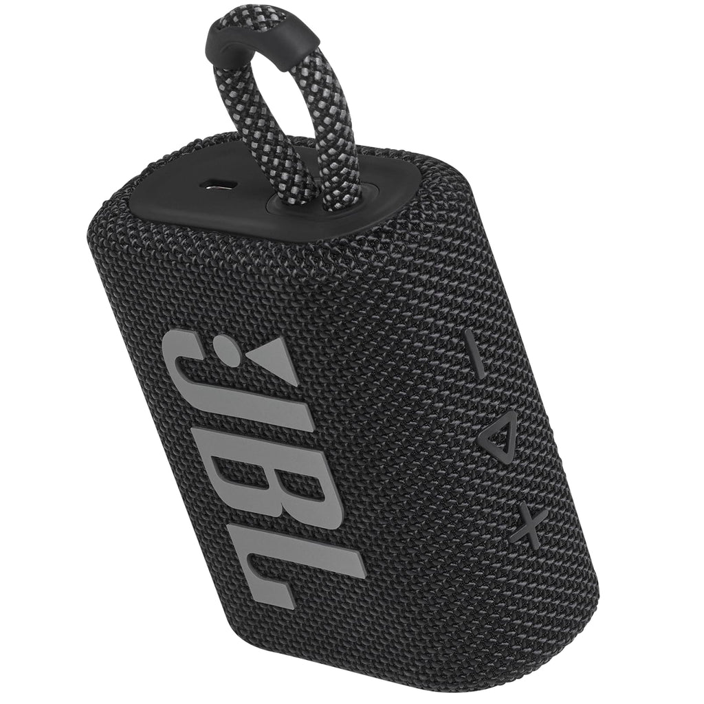 JBL Go 3: Portable Speaker with Bluetooth, Built-in Battery, Waterproof and Dustproof Feature Black
