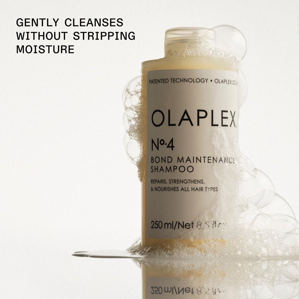 Olaplex No. 4 Bond Maintenance Shampoo, Repairs, Strengthens, & Nourishes All Hair Types, Adds Shine & Leaves Hair Feeling Soft, 250ml