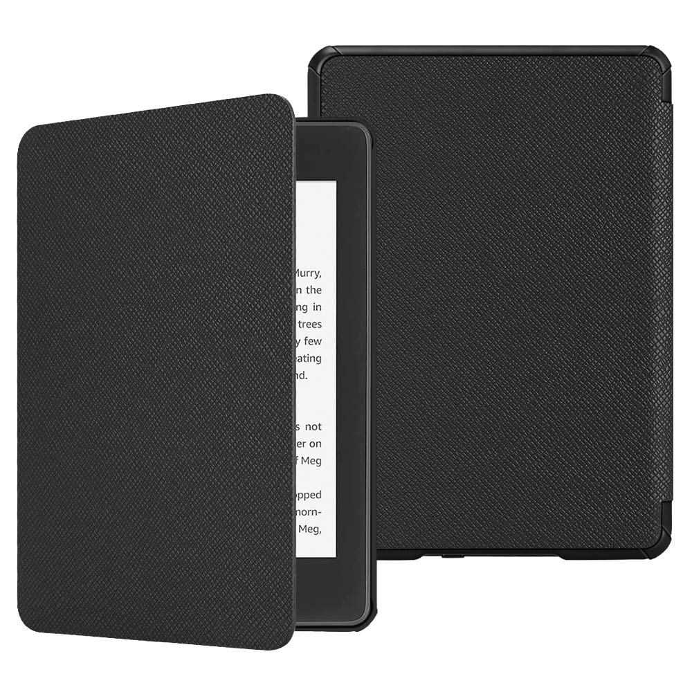 Fintie Slimshell Case for Kindle Paperwhite (10th Generation only, 2018 Release) - Premium Lightweight PU Leather Cover with Auto Sleep/Wake for Amazon Kindle Paperwhite E-Reader 10th Gen (Black)