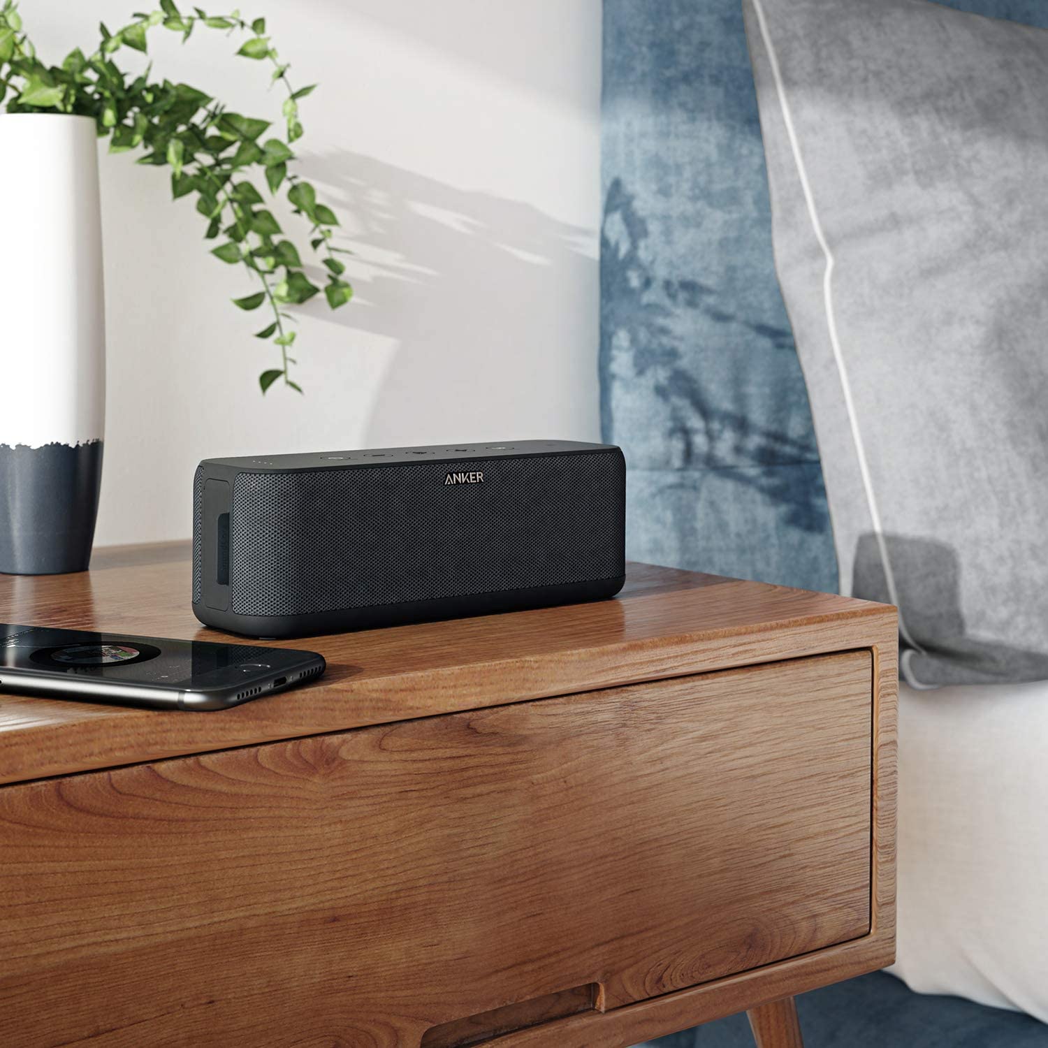 Anker Soundcore Boost Bluetooth Speaker, Portable Speaker with Well-Balanced Sound, BassUp, 12H Playtime, USB-C, IPX7 Waterproof, Wireless Speaker with Customizable EQ via App, Wireless Stereo Pairing