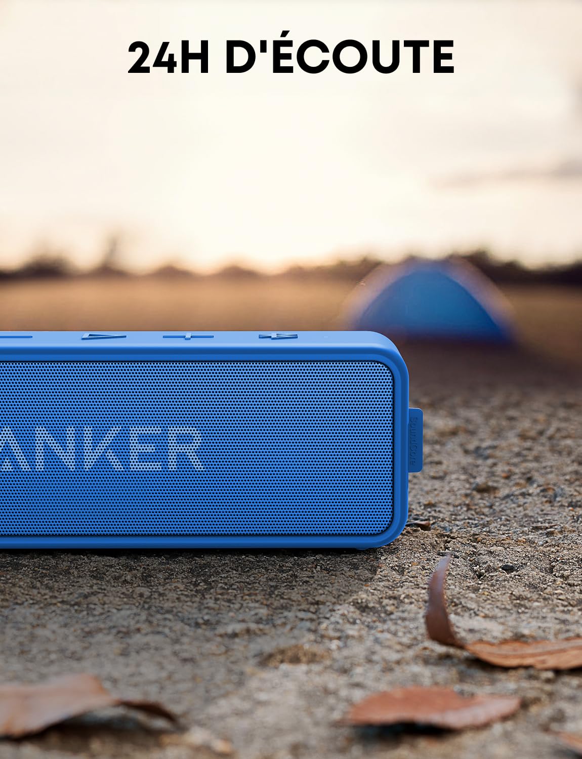 [Upgraded] Anker Soundcore 2 Portable Bluetooth Speaker with 12W Stereo Sound, Bluetooth 5, BassUp, IPX7 Waterproof, 24-Hour Playtime, Wireless Stereo Pairing, Speaker (Renewed)