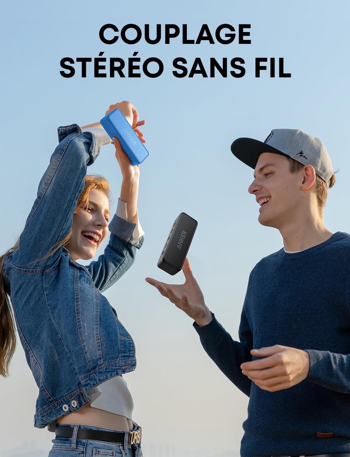 [Upgraded] Anker Soundcore 2 Portable Bluetooth Speaker with 12W Stereo Sound, Bluetooth 5, BassUp, IPX7 Waterproof, 24-Hour Playtime, Wireless Stereo Pairing, Speaker (Renewed)