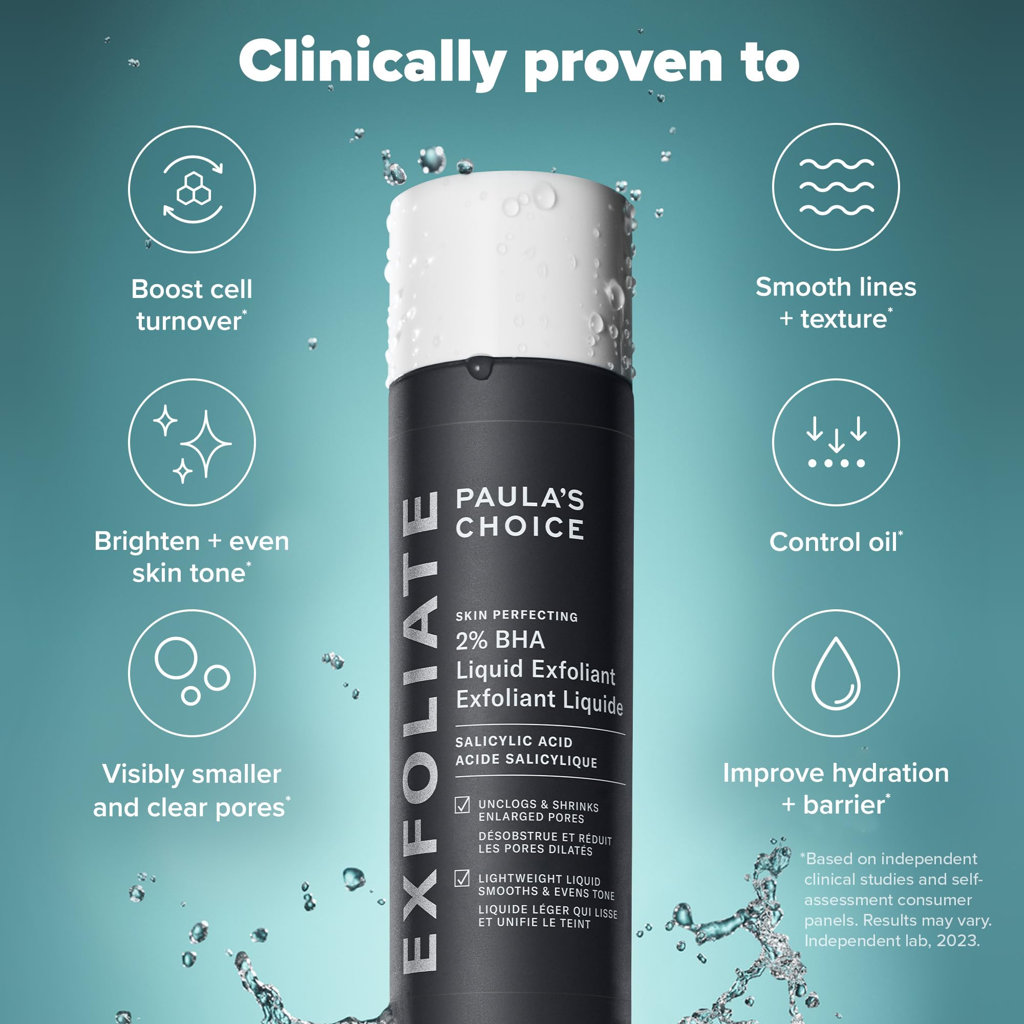 Paula's Choice SKIN PERFECTING 2% BHA Liquid Salicylic Acid Exfoliant, Daily Facial Exfoliator for Enlarged Pores, Wrinkles & Fine Lines, Fragrance-Free, Full Size - 118 ml