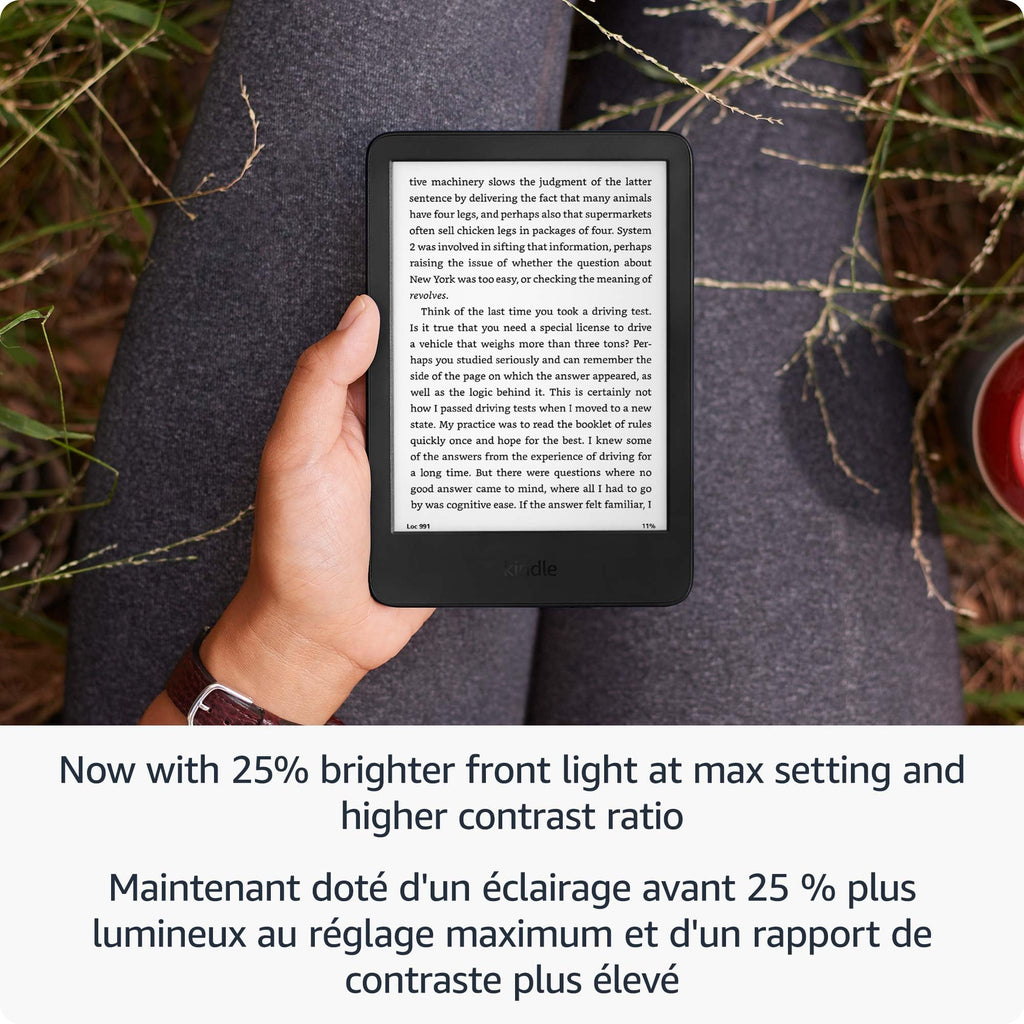 Amazon Kindle 16 GB (newest model) - Lightest and most compact Kindle, now with faster page turns, for an enhanced reading experience - Black
