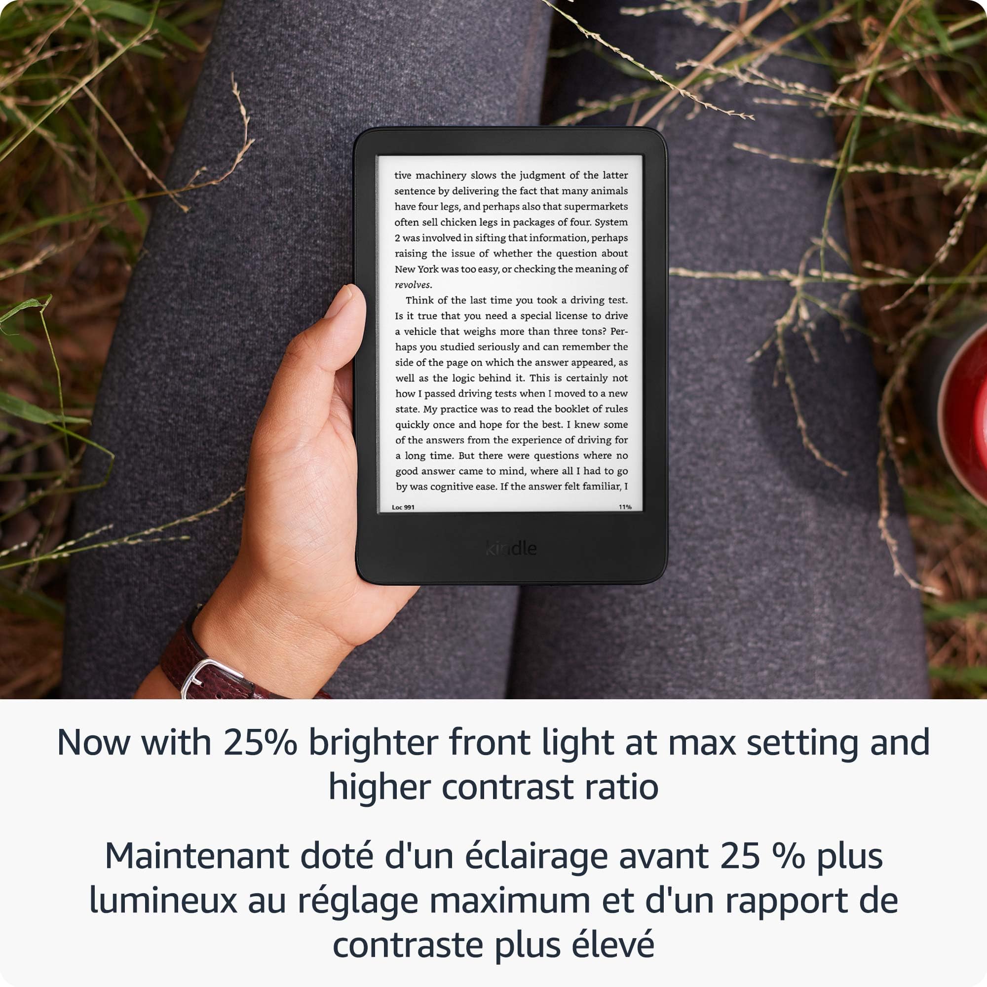 Amazon Kindle 16 GB (newest model) - Lightest and most compact Kindle, now with faster page turns, for an enhanced reading experience - Black
