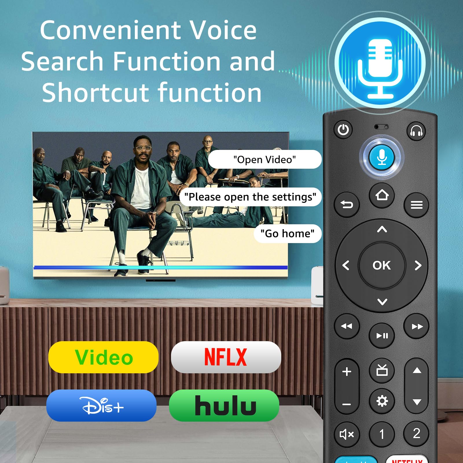 Voice Remote Control for Stick TVs Cube Smart 4K Olde Pro/Streaming Devices Replacement Remote with 1st 2nd 3rd 4th Gen Generation