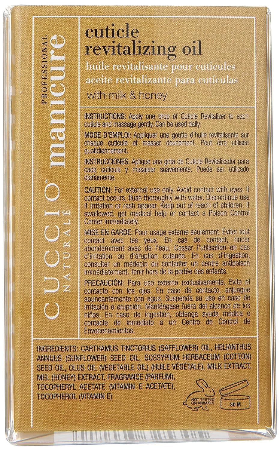 Cuccio Naturale Milk and Honey Cuticle Revitalizing Oil - Moisturizes and Strengthens Nails and Cuticles - Soothing and Nourishing - Paraben and Cruelty Free with Natural Ingredients - 2.5 oz