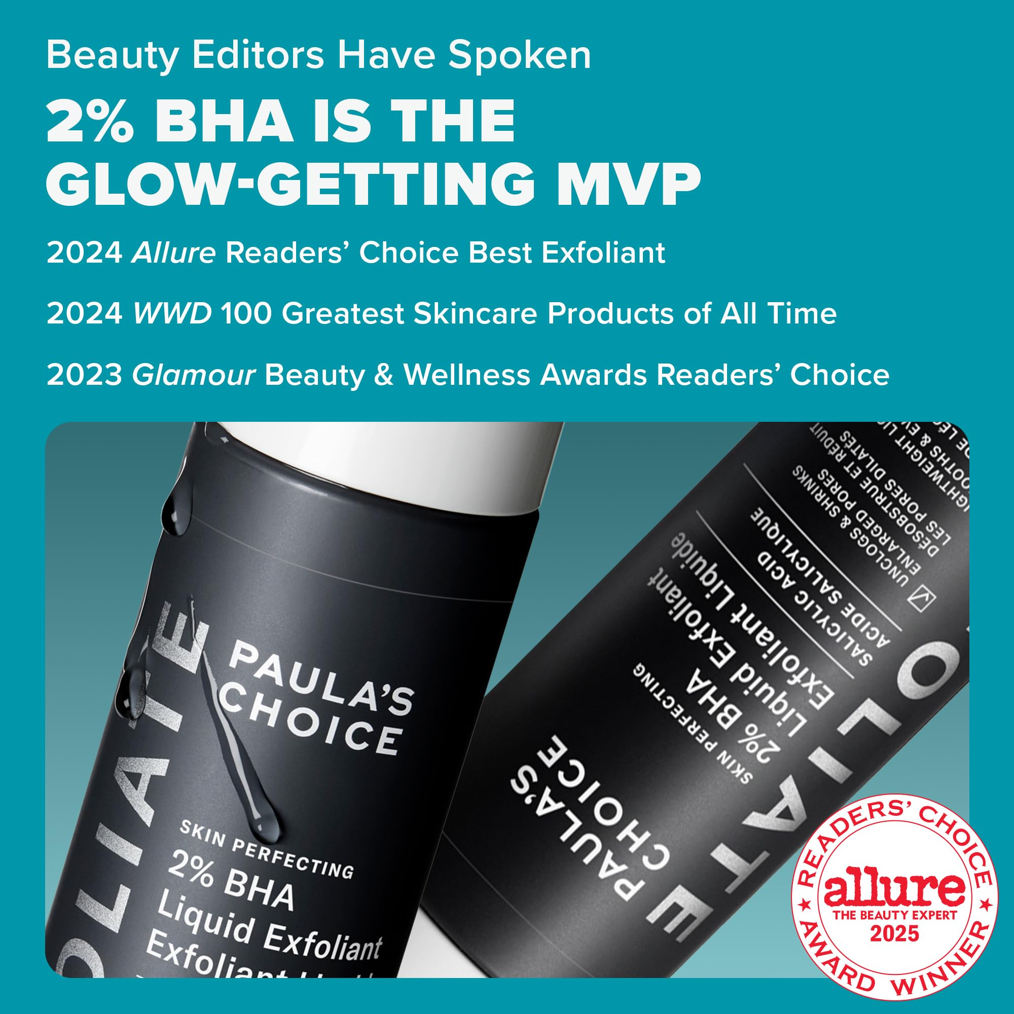 Paula's Choice SKIN PERFECTING 2% BHA Liquid Salicylic Acid Exfoliant, Daily Facial Exfoliator for Enlarged Pores, Wrinkles & Fine Lines, Fragrance-Free, Full Size - 118 ml